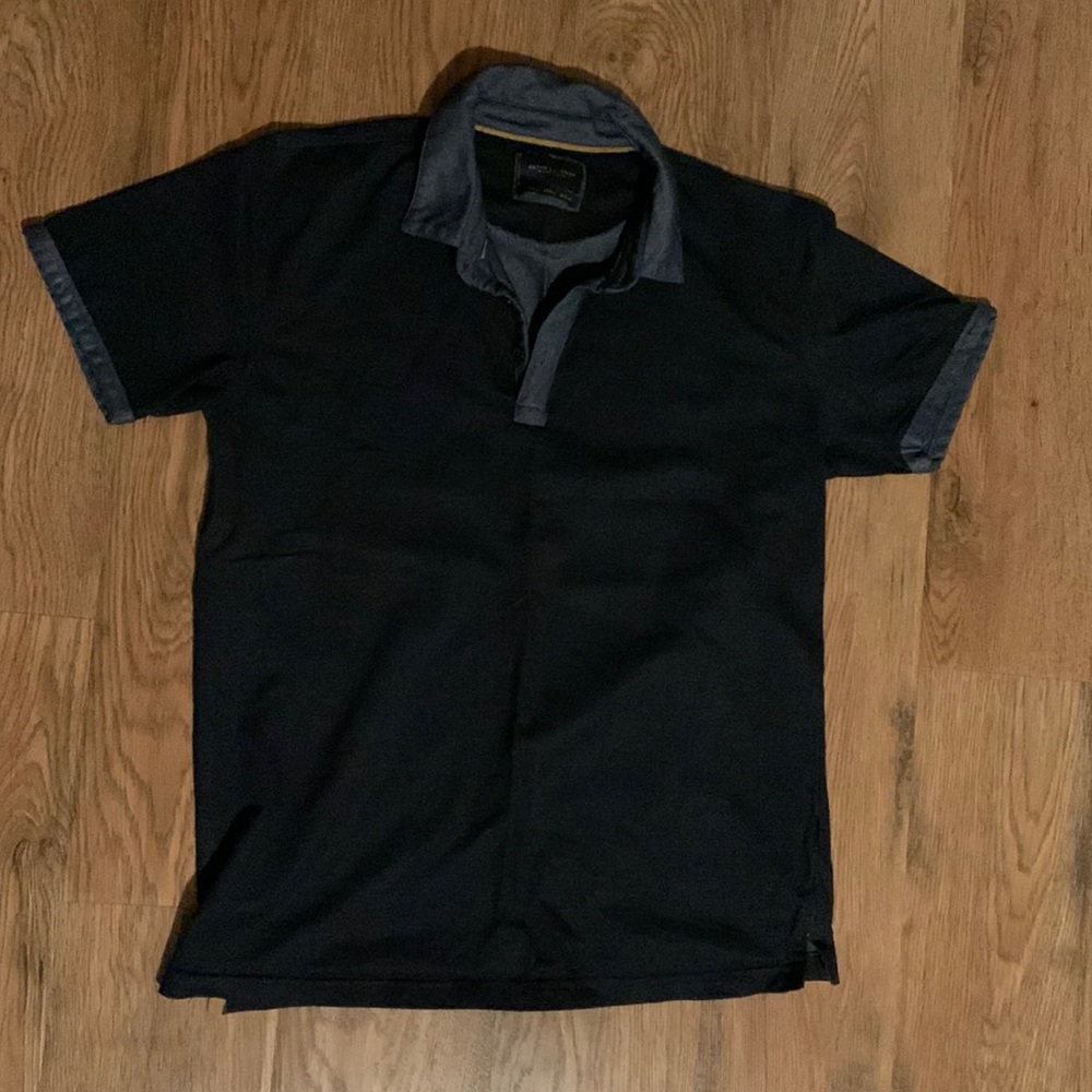 Denim & Flower polo (small)